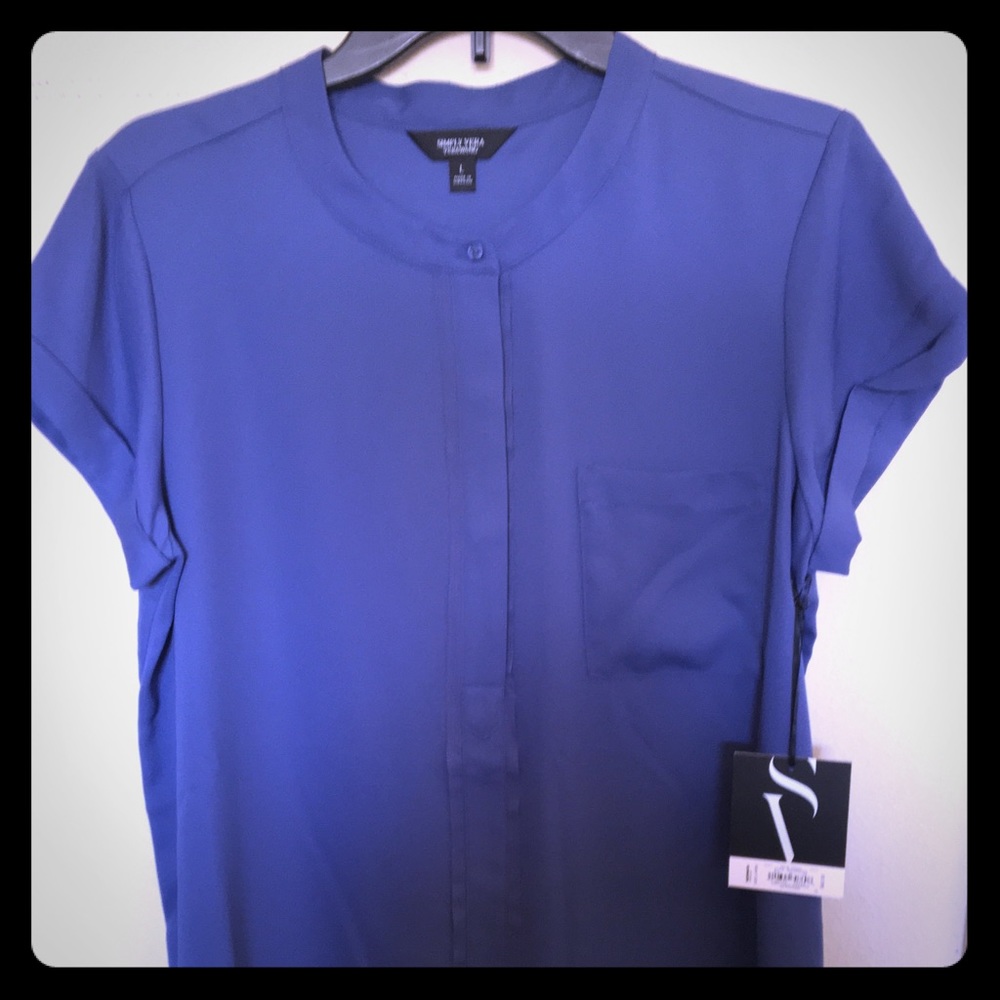 Vera wang work top in bluish purple